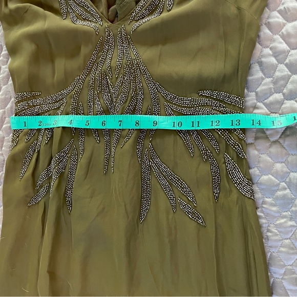 Haute Hippie Shaded Palm Bead Silk Gown NWT - Picture 11 of 12